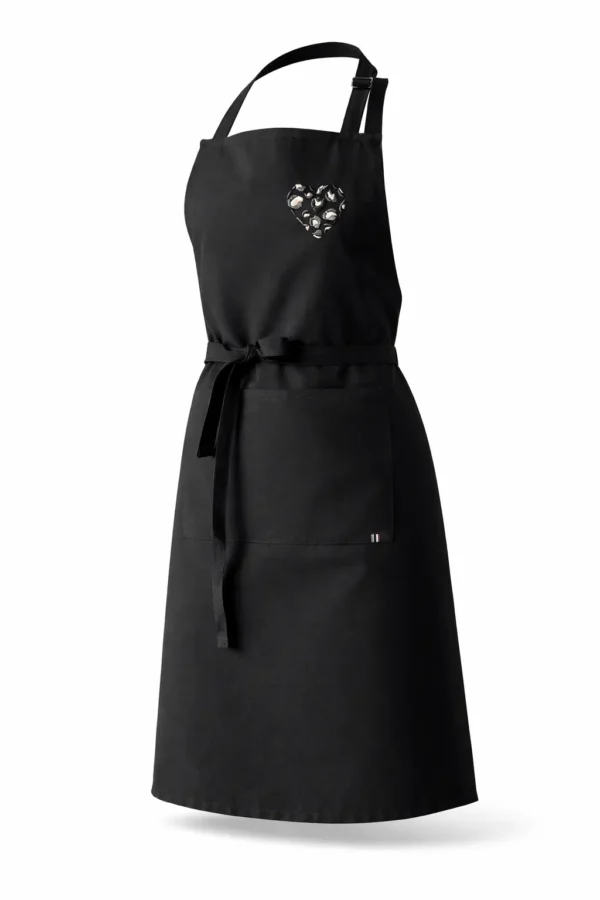 Bretagne- Le tablier qui a du cœur- Modèle noir- Collection Plus que du Bleu - tablier cuisine design