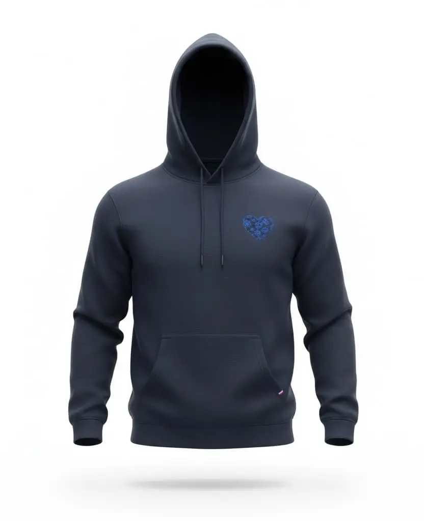 Sweat à capuche brodé Lou